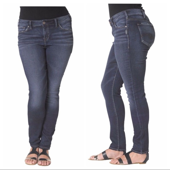 Plus Silver Aiko Skinny Joga Jeans - Picture 2 of 6